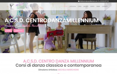 Sito web responsive Centro Danza Millennium